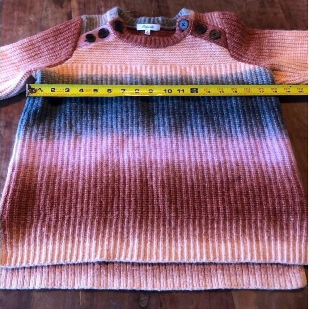 Madewell Sweater Space-Dyed Button Shoulder Crewneck - Picture 11 of 11